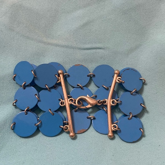 Vintage Blue Disc Bracelet - Picture 6 of 9